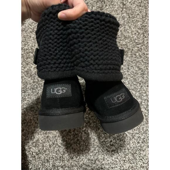 UGG Shaina Sweater‎ Cuff Bootie black size 5 new - Picture 4 of 6